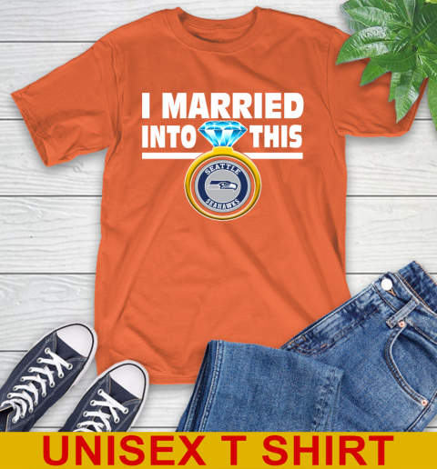 Seattle Seahawks NFL Football I Married Into This My Team Sports T-Shirt 4