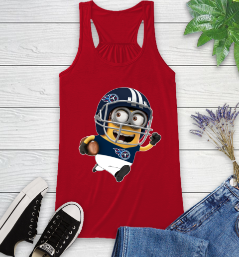 NFL Tennessee Titans Minions Disney Football Sports Racerback Tank 6