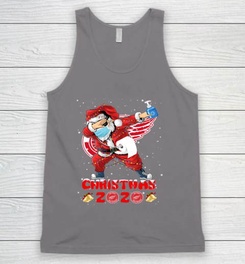 Detroit Red Wings Funny Santa Claus Dabbing Christmas 2020 NHL Tank Top 6