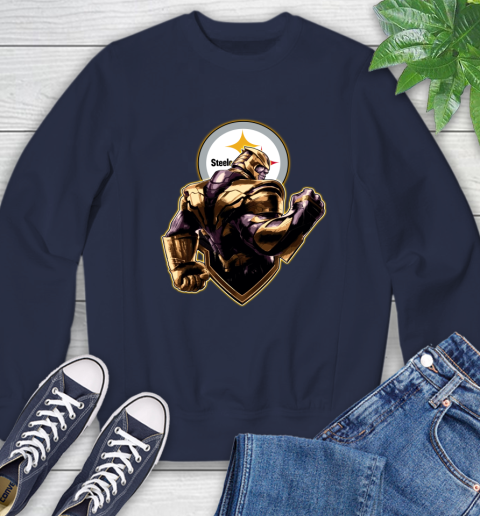 NFL Thanos Avengers Endgame Football Sports Pittsburgh Steelers Sweatshirt 3