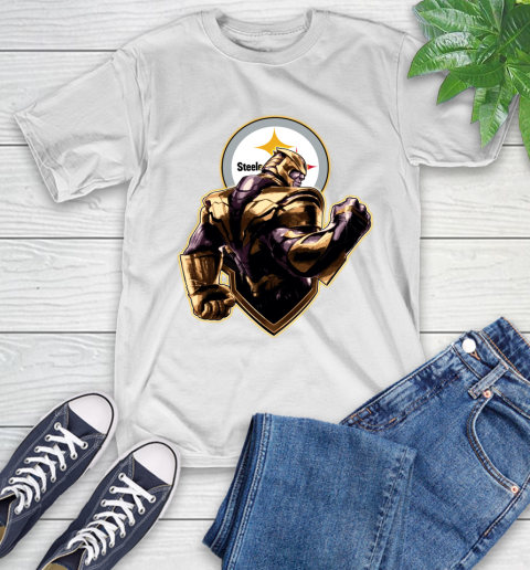 NFL Thanos Avengers Endgame Football Sports Pittsburgh Steelers T-Shirt