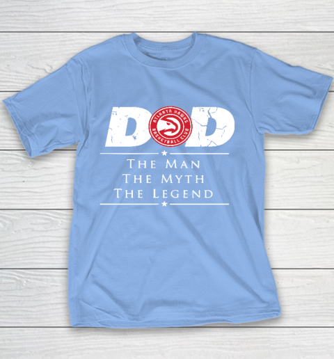 Atlanta Hawks NBA Basketball Dad The Man The Myth The Legend Youth T-Shirt 8