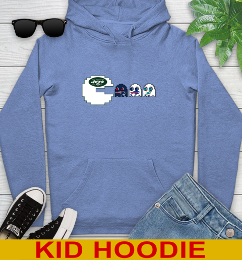 New York Jets NFL Football Pac Man Champion Youth Hoodie 12