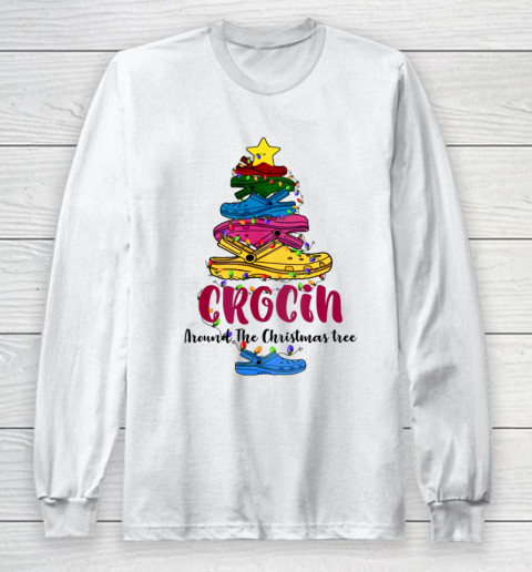 Crocin Around The Christmas Tree Funny Xmas 2020 Long Sleeve T-Shirt