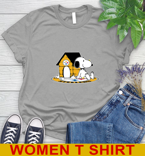 NFL Football Pittsburgh Steelers Snoopy The Peanuts Movie Shirt Women's T-Shirt 11