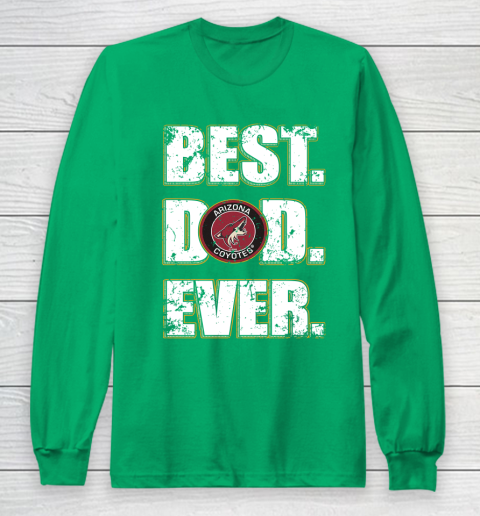 NHL Arizona Coyotes Hockey Best Dad Ever Family Shirt Long Sleeve T-Shirt - Image 5