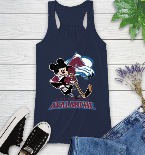 NHL Colorado Avalanche Mickey Mouse Disney Hockey T Shirt Racerback Tank 10