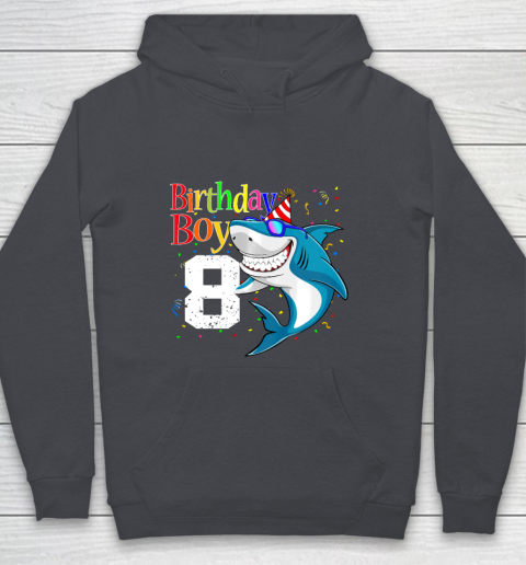 Kids 8th Birthday Boy Shark Shirts 8 Jaw Some Four Tees Boys 8 Years Old Youth Hoodie 5