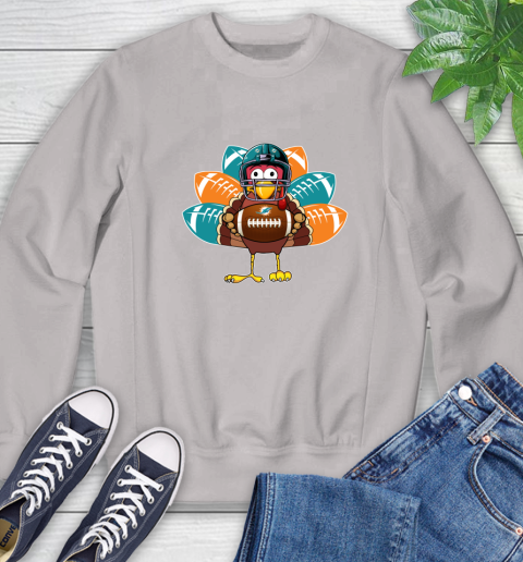 Miami Dolphins Turkey Thanksgiving Day Sweatshirt 12