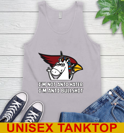 Arizona Cardinals NFL Football Unicorn I'm Not Anti Hater I'm Anti Bullshit Tank Top 4