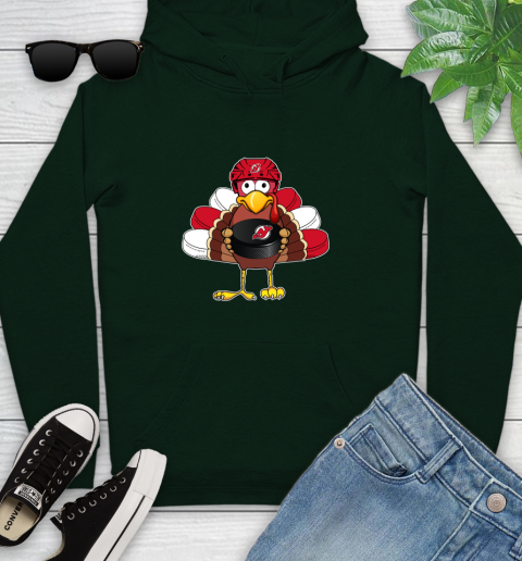 New Jersey Devils Turkey Thanksgiving Day Youth Hoodie 13