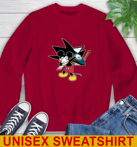 San Jose Sharks NHL Hockey Dabbing Mickey Disney Sports Sweatshirt 7
