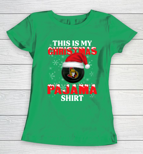 Ottawa Senators This Is My Christmas Pajama Shirt NHL Women's T-Shirt 5
