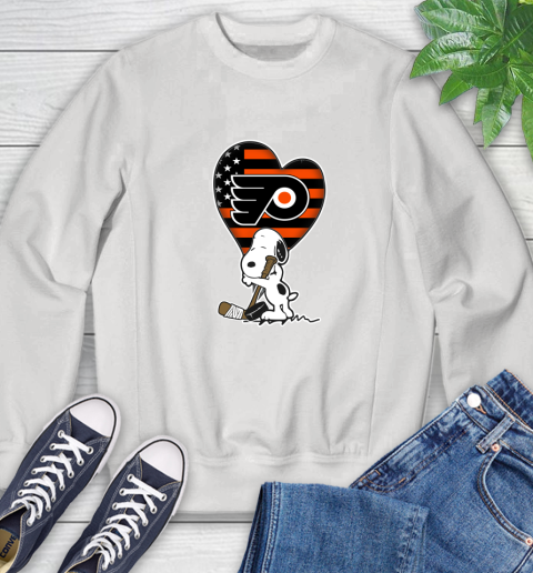 Philadelphia Flyers NHL Hockey The Peanuts Movie Adorable Snoopy Sweatshirt