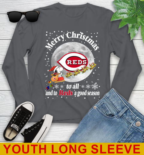 Cincinnati Reds Merry Christmas To All And To Reds A Good Season MLB Baseball Sports Youth Long Sleeve 9