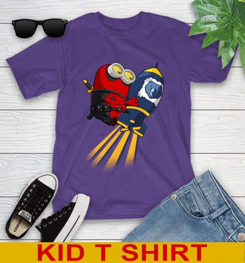 NBA Basketball Memphis Grizzlies Deadpool Minion Marvel Shirt Youth T-Shirt 3