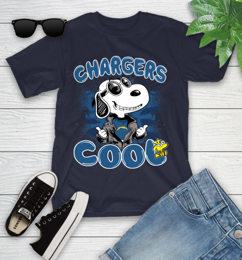 NFL Football Los Angeles Chargers Cool Snoopy Shirt Youth T-Shirt 2