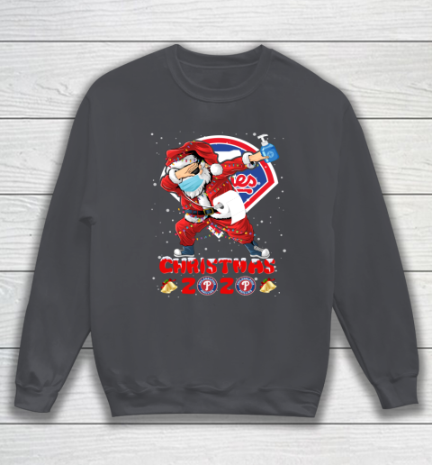 Philadelphia Phillies Funny Santa Claus Dabbing Christmas 2020 MLB Sweatshirt 4