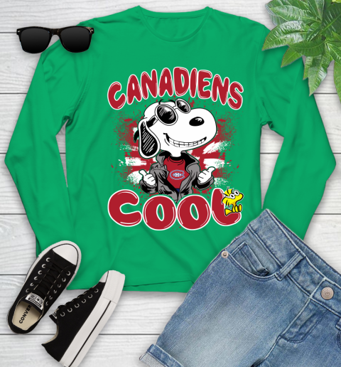 NHL Hockey Montreal Canadiens Cool Snoopy Shirt Youth Long Sleeve 6