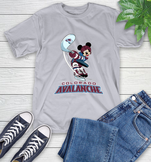 NHL Hockey Colorado Avalanche Cheerful Mickey Mouse Shirt T-Shirt 6