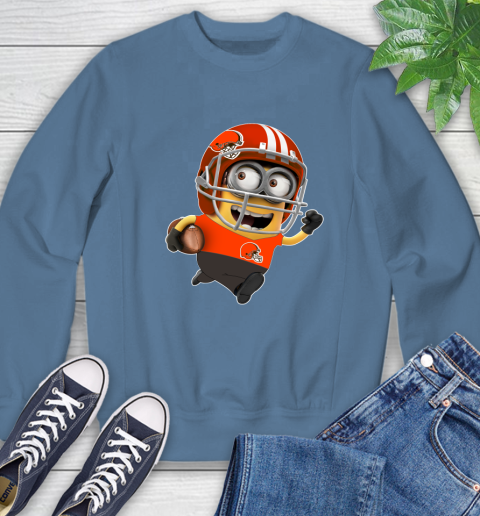 NFL Cleveland Browns Minions Disney Football Sports Sweatshirt 7