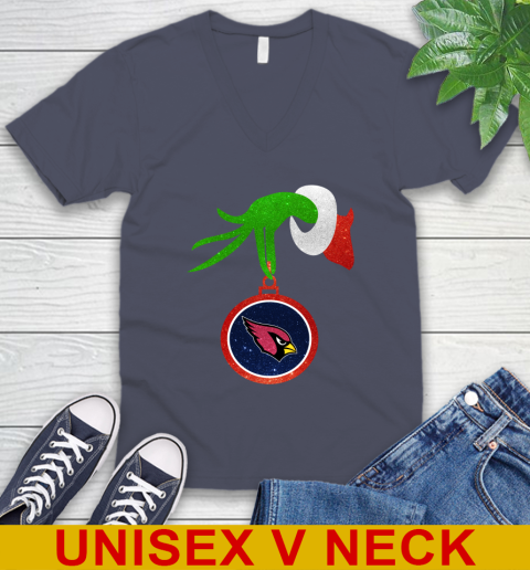 Arizona Cardinals Grinch Merry Christmas NFL Football V-Neck T-Shirt 8