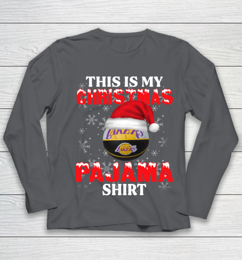 Los Angeles Lakers This Is My Christmas Pajama Shirt NBA Youth Long Sleeve 6