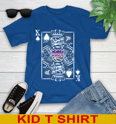 Sacramento Kings NBA Basketball The King Of Spades Death Cards Shirt Youth T-Shirt 10