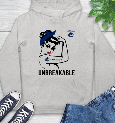 NHL Vancouver Canucks Girl Unbreakable Hockey Sports Hoodie