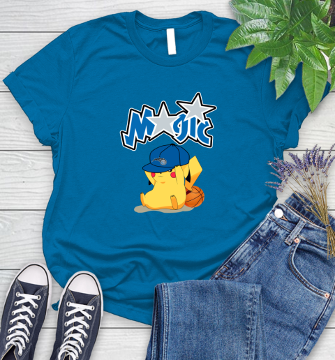 NBA Pikachu Basketball Sports Orlando Magic Women's T-Shirt 7