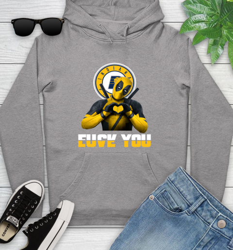 NBA Indiana Pacers Deadpool Love You Fuck You Basketball Sports Youth Hoodie 6