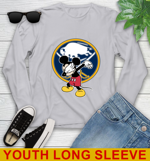 Buffalo Sabres NHL Hockey Dabbing Mickey Disney Sports Youth Long Sleeve 6