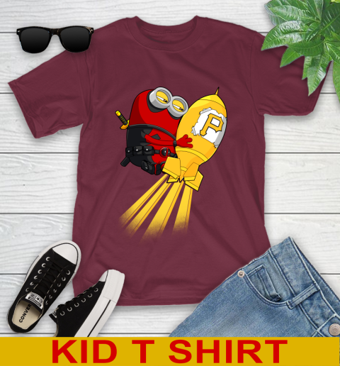 MLB Baseball Pittsburgh Pirates Deadpool Minion Marvel Shirt Youth T-Shirt 5