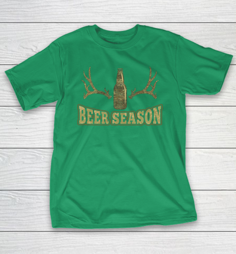 Beer Season Funny Camo Deer Hunting Pun Men Who Love Beers T-Shirt 4