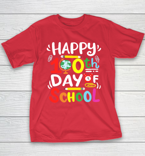 Happy 100th Day Of School 100 Days Of School Teacher Student Youth T-Shirt 7