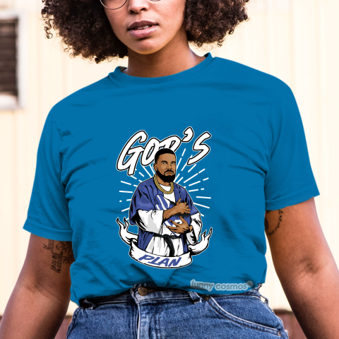 Air Jordan 1 Game Royal Matching Sneaker Shirt Drake God's Plan Royal Black And White Sneaker Shirt