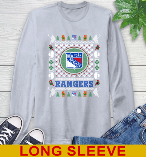 New York Rangers Merry Christmas NHL Hockey Loyal Fan Long Sleeve T-Shirt 6
