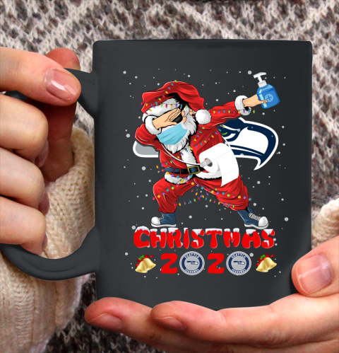 Seattle Seahawks Funny Santa Claus Dabbing Christmas 2020 NFL Ceramic Mug 11oz