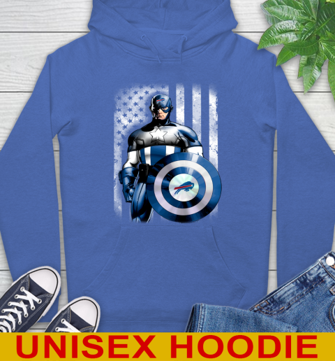 Buffalo Bills NFL Football Captain America Marvel Avengers American Flag Shirt Hoodie 9