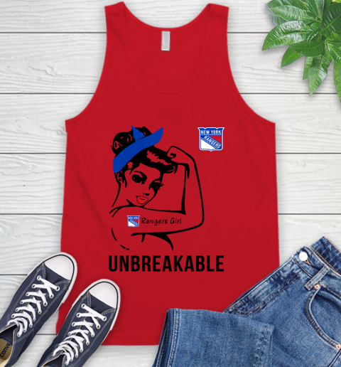 NHL New York Rangers Girl Unbreakable Hockey Sports Tank Top 4