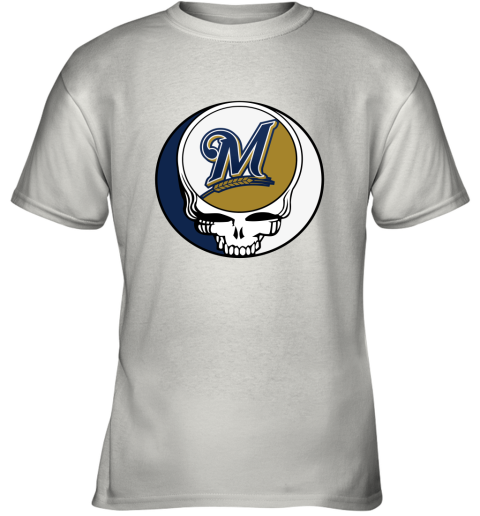 Milwaukee Brewers The Grateful Dead Baseball MLB Mashup Youth T-Shirt