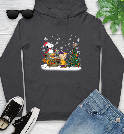 Los Angeles Lakers NBA Basketball Christmas The Peanuts Movie Snoopy Championship Youth Hoodie 8