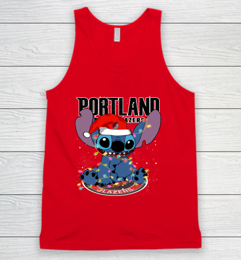 Portland Trail Blazers NBA noel stitch Basketball Christmas Tank Top 3
