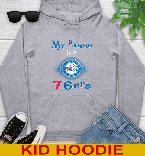 NBA Basketball Harry Potter My Patronus Is A Philadelphia 76ers Youth Hoodie 6