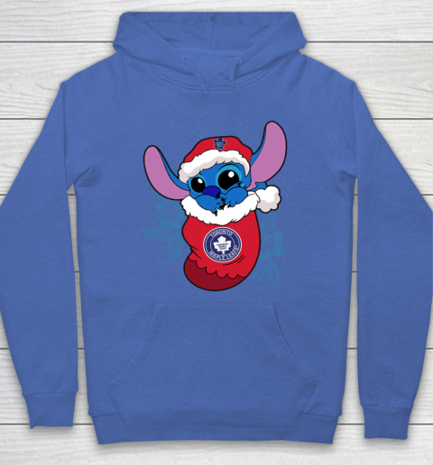 Toronto Maple Leafs Christmas Stitch In The Sock Funny Disney NHL Hoodie 9