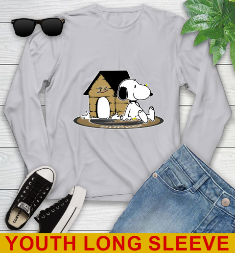 NHL Hockey Anaheim Ducks Snoopy The Peanuts Movie Shirt Youth Long Sleeve 6