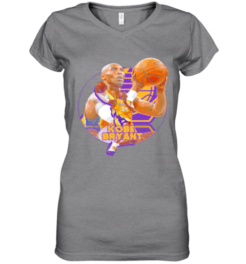 Kobe Bryant Los Angeles Lakers Basketball Vintage Women S V Neck T Shirt Cheap T Shirts Store Online Shopping