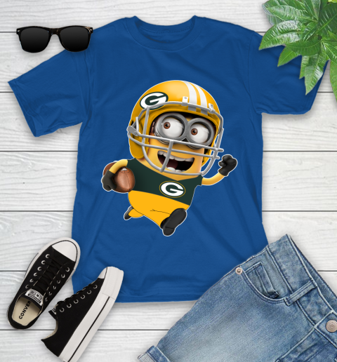NFL Green Bay Packers Minions Disney Football Sports Youth T-Shirt 9