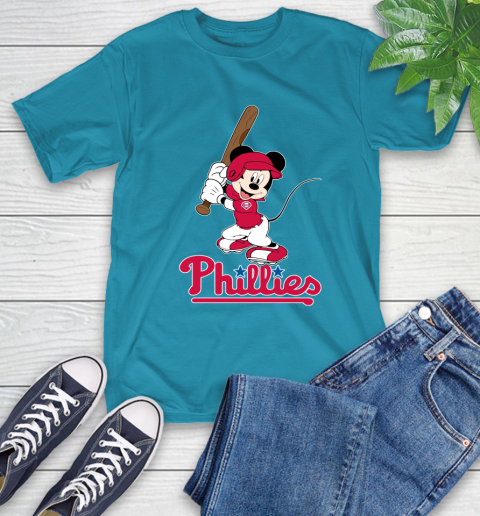 MLB Baseball Philadelphia Phillies Cheerful Mickey Mouse Shirt T-Shirt 9