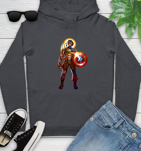 NFL Captain America Marvel Avengers Endgame Football Sports Washington Redskins Youth Hoodie 8